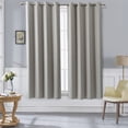 thumbnail image 1 of Shubozy Blackout Curtains 52x63 Inch Set of 2, Thermal Insulated Room Darkening Window Curtains with Grommet Top for Bedroom & Living Room(Black), 1 of 5