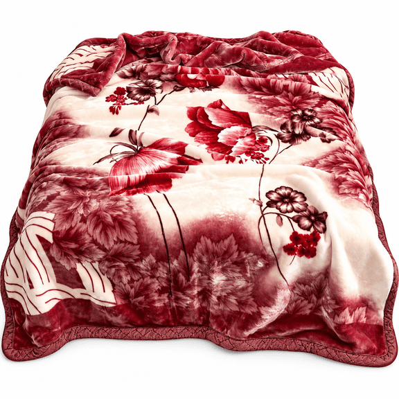 Shubozy King Size Heavy Fleece Blanket Warm Korean Style Mink Blanket, Silky Soft 2-Ply Reversible Raschel Plush Bed Throw,King,Liptips