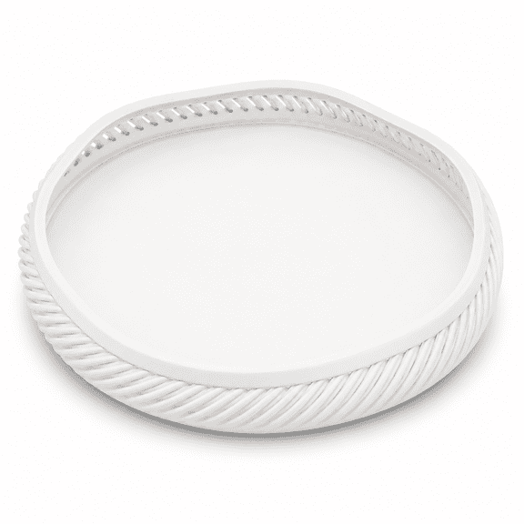 Shubozy Organic Sculptural Tray, Modern Decorative Tray, 3D Printed Textured Display Tray, White Vanity Tray, Coffee Table Décor