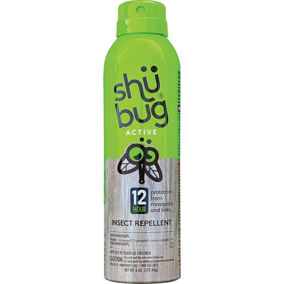 Shubug Active Insect Repellent Spray with Picaridin, DEET Free Mosquito and Tick Protection, Long Lasting Up to 12 Hours, Unscented, 6oz (Pack of 2)