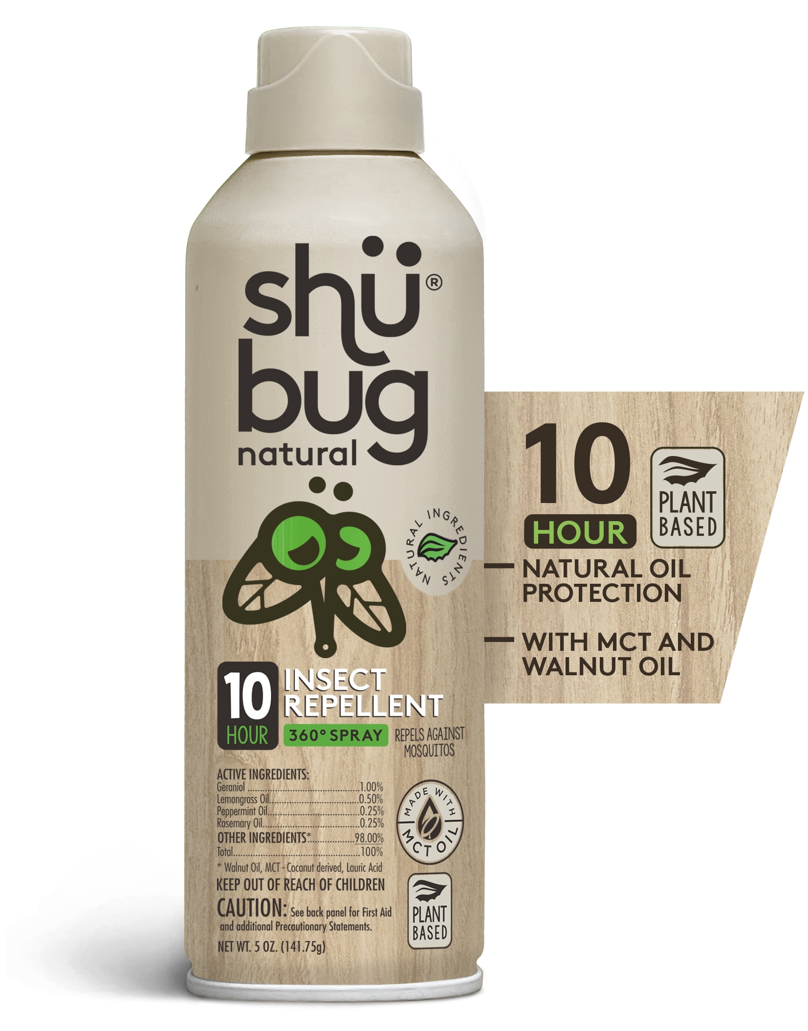 Shubug Natural Bug Spray Oil, Plant Based Mosquito Repellent, Geraniol