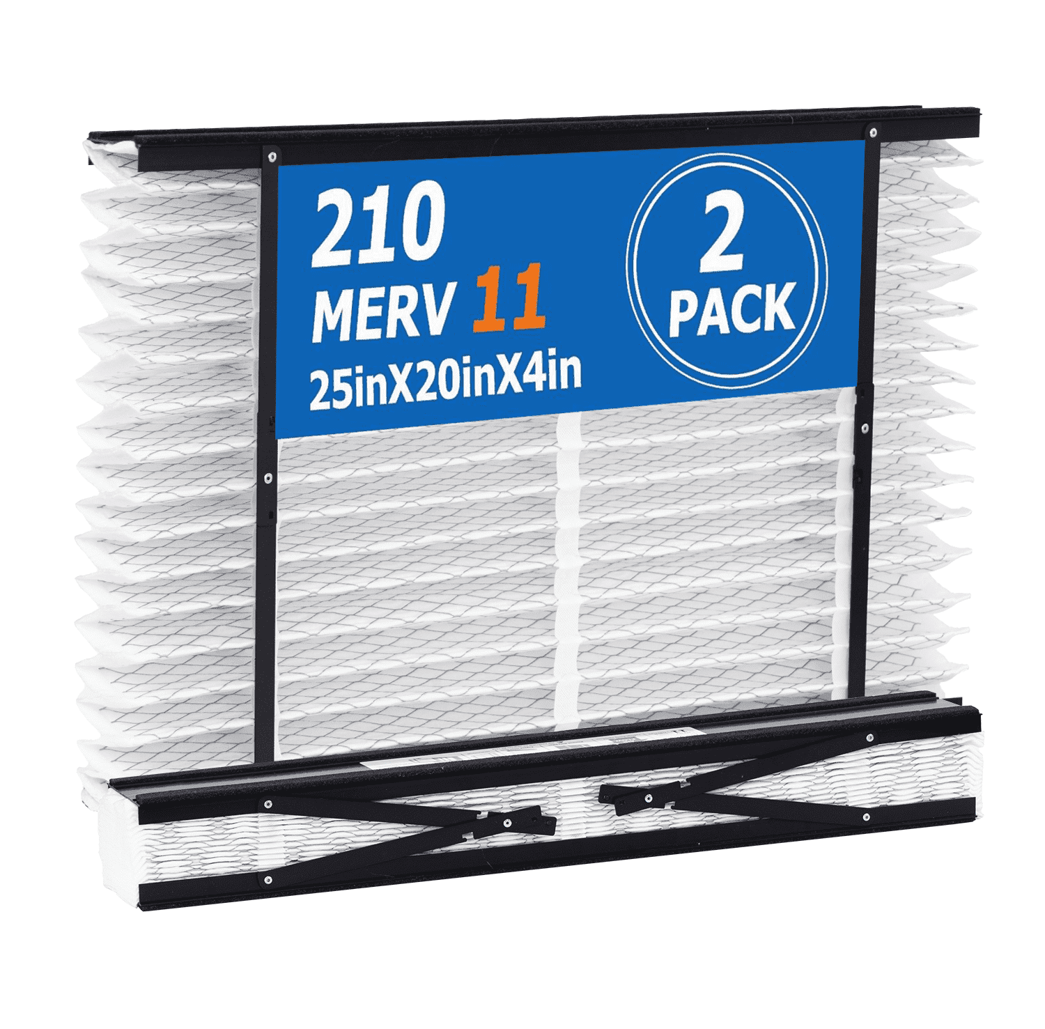 ShueBee 210 Replacement Filter Compatible with AprilAire Whole House Air Purifier 1210, 1620, 2210, 2216, 3210, 4200 Furnace Air Purifier, MERV 11 Filters, Size: 20x25x4, 2 Pack