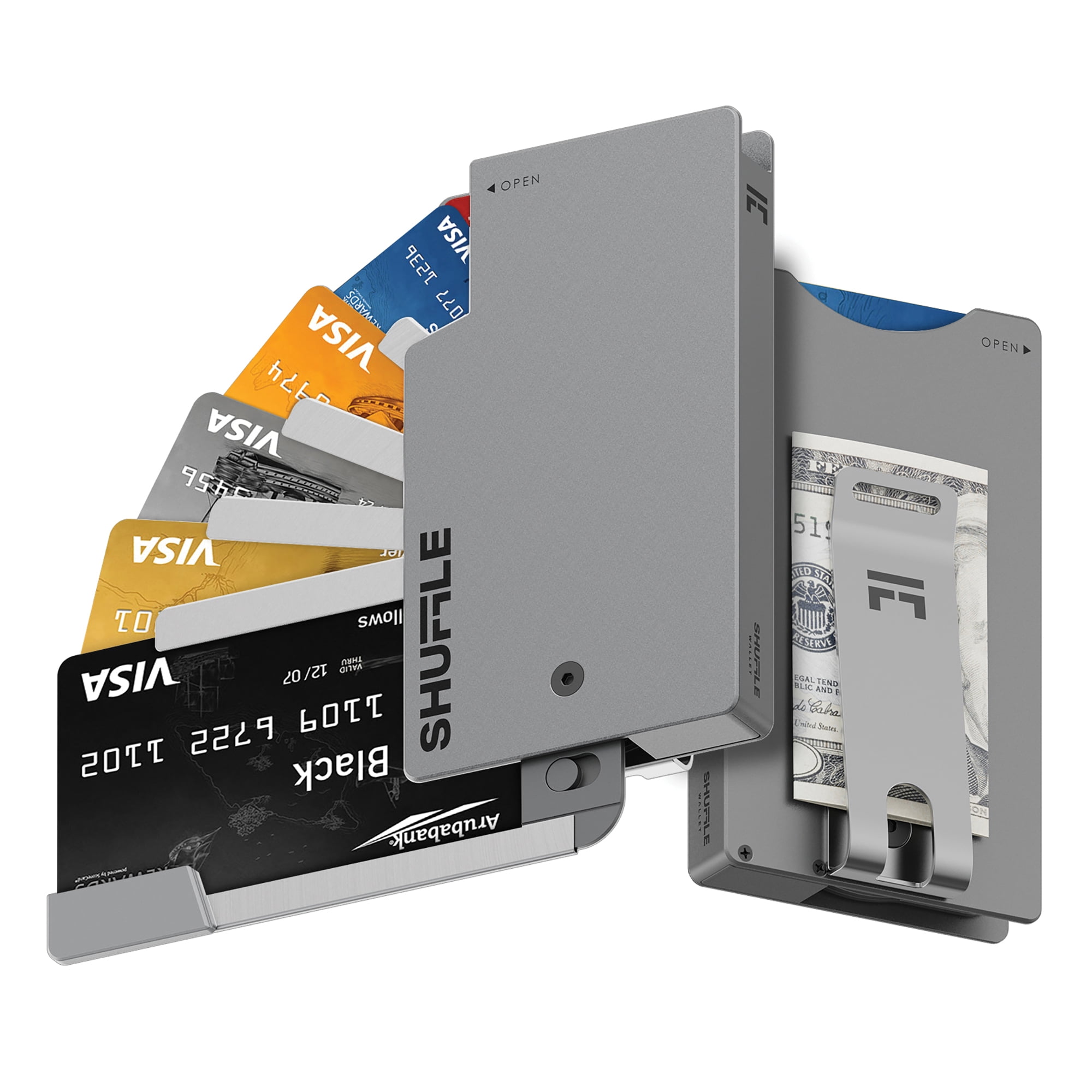 Shuffle Wallet 1.0 Card Holder, Slim, Minimalist Design with RFID 