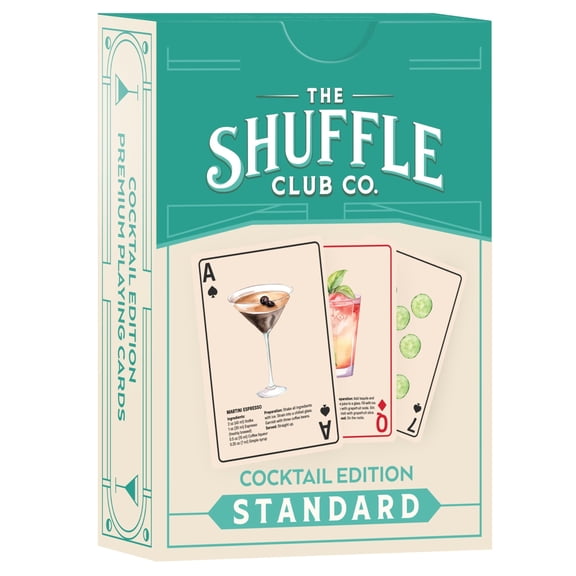 Shuffle Club Co Cocktail Playing Cards Vintage Mixology Deck with Custom Artwork Poker & Blackjack Game Set for Bartenders & Collectors