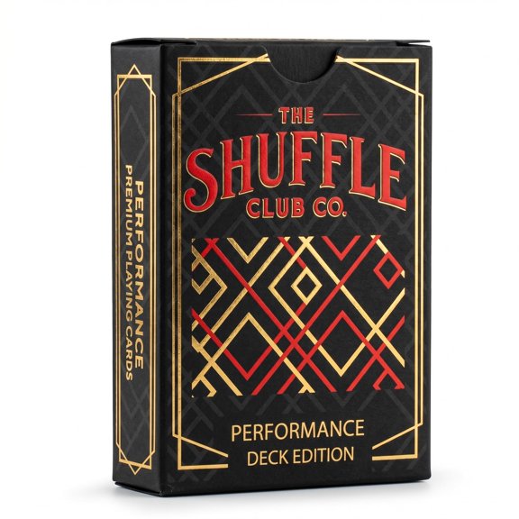 Shuffle Club Co Performance Deck Playing Cards Premium Black Core Linen Deck | 310GSM Italian Paper | Smooth Shuffle & Perfect Snap | Gift for Card Enthusiasts, Magicians & Collectors