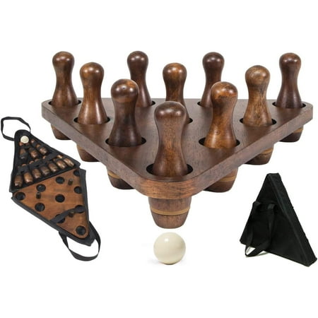 Shuffleboard Bowling Pin Set with Carrying Bag in Special Color