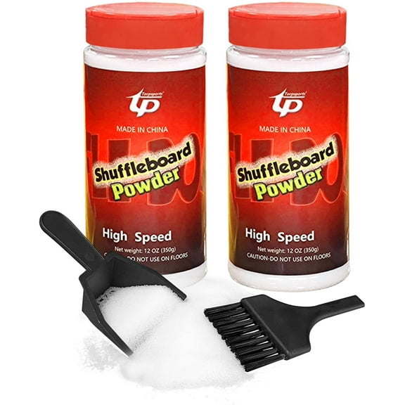 Shuffleboard Sand Wax High/Medium Speed Shuffleboard Powder Set, Shuffleboard Sand with Mini Brush Set