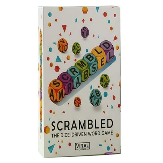 Shuffling Dice Word Game for Adults - Travel Friendly Vocabulary Building Party Game with Cards & Timer, Family Game Night(12pcs)