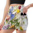 thumbnail image 1 of Shuihui Flower Women's High Short Skirt, High Waisted Mini Skirt with One Side Pocket, 1 of 5