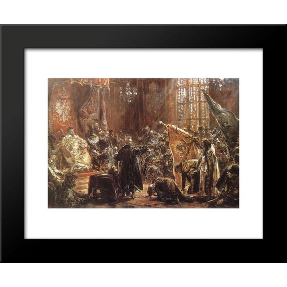 Shuiskiis czars at the Seym in Warsaw 20x24 Framed Art Print by Matejko, Jan