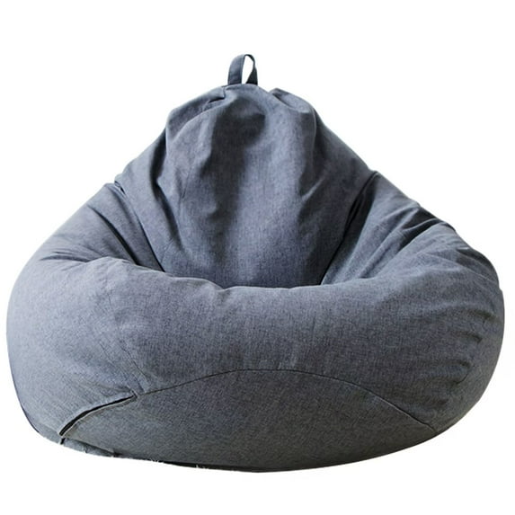 Shukii Bean Bag Sofa Cover 1 Independent Packaging Solid Color Sofa Beanbag Without Filling Indoor Household Balcony Leisure Sofa Cover Dark Grey80*90cm