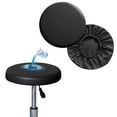 thumbnail image 1 of Shukii Stool Covers Round 2 Pack Black M (12"-14")Stretch Bar Stool Covers Watedrproof PU Stool Cushion Round Bar Stool Seat Covers, 1 of 6