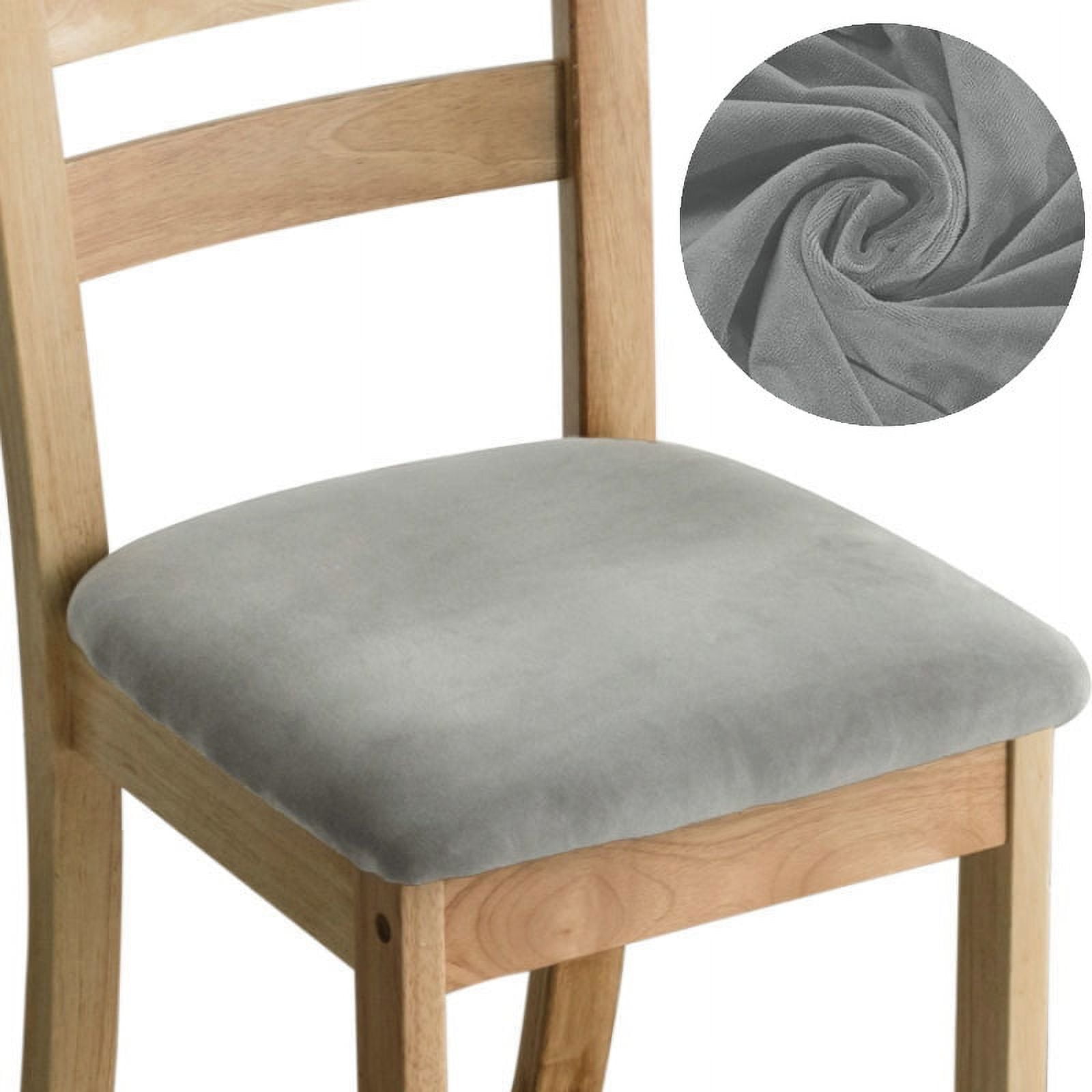 Shukii Velvet Dining Chair Covers Set of 4 Stretch Dining Table Chair Covers Chair Cushion ...
