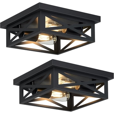 Semi Flush Mount 4 Light Ceiling Light Matte Black With E26 Base...