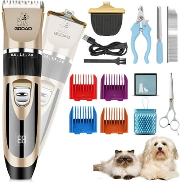Professional Dog Grooming Kit - Low Noise Clippers For Thick Coats & Nail Grinder