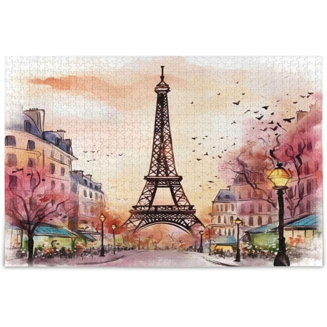 Shukong Watercolor Paris Jigsaw Puzzles For Adults 500 Piece Puzzles Shukong watercolor paris jigsaw puzzles for adults 500 piece puzzles