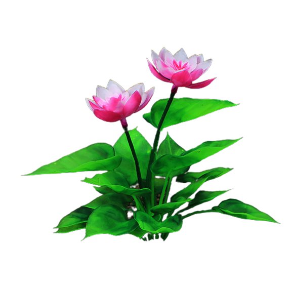 Shulemin Aquarium Ornament Fadeless Aquatics Accessories Bright Color Simulation Flower Landscape Decor