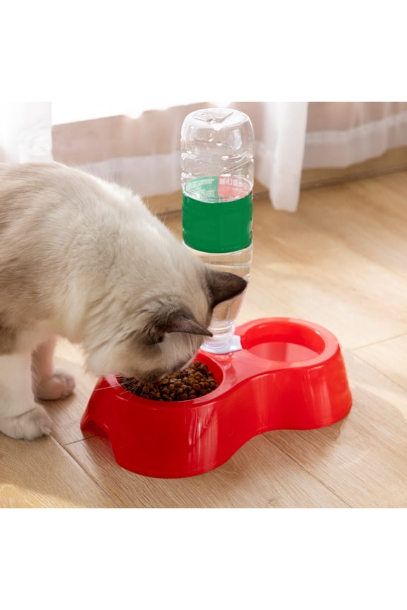 Double Pet Bowls Large Capacity Food Grade PP Dual-use Puppy Dog Food Water Feeder Dog Supplies