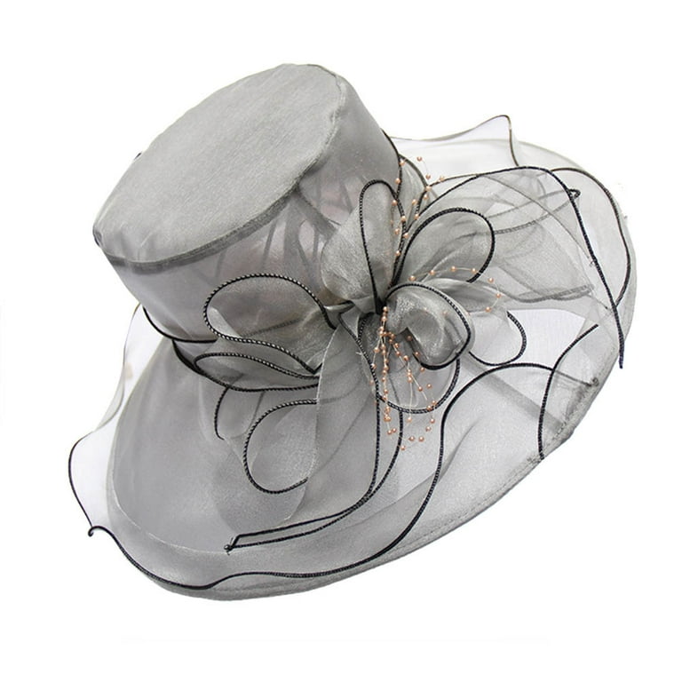 Shulemin Floral Organza Wide Brim Church Kentucky Derby  display picture 1