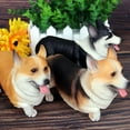 thumbnail image 1 of Shulemin Lifelike Corgi Dog Animal Model PVC Solid Figurine Desktop Ornament Kids Toy,Yellow, 1 of 8