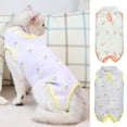 thumbnail image 1 of Shulemin Pet Surgery Recovery Suit Pattern Prevent Bite/Lick Milk Fiber Fabric Thicken Pet Dog Cat Neutering Suit for Home,Purple S, 1 of 9