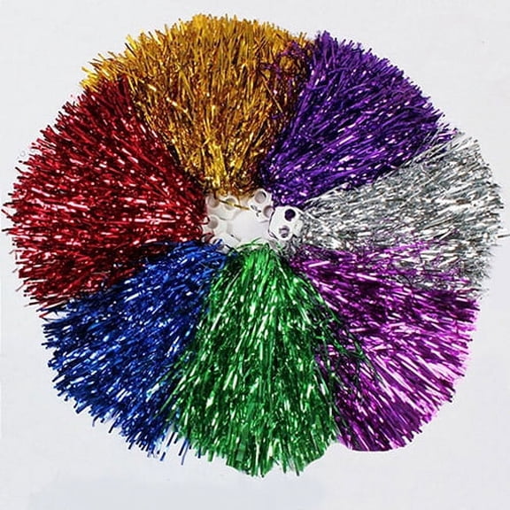 Shulemin Pom Poms,1Pc Metallic Cheerleader Cheer Cheerleading Dance Party Team Match Sports Pom Poms