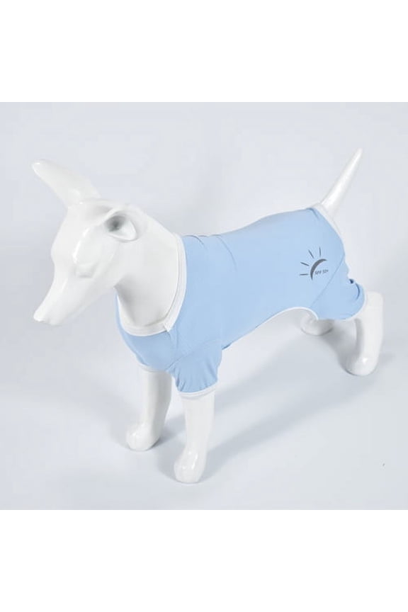 Summer Dog Clothes Breathable Anti-UV Elastic Large Dog Sun Protection Clothing Pet Four-legged Clothes,Blue 2XL