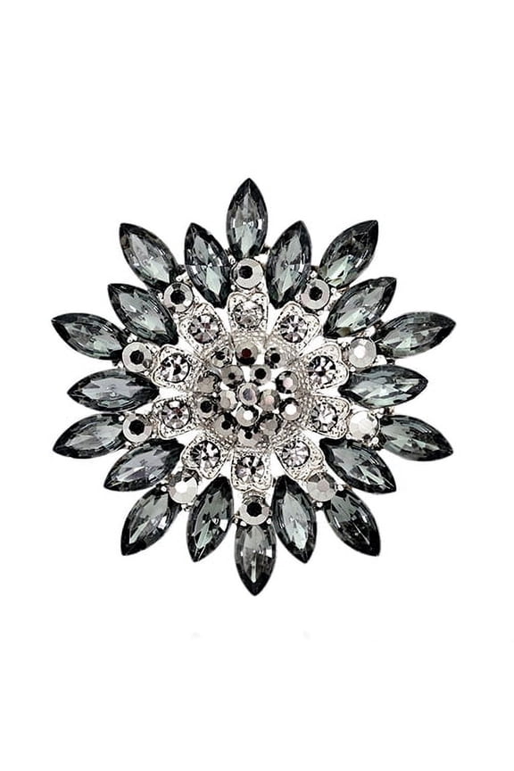 Women Flower Brooch Rhinestone Jewelry for Wedding Party Gift