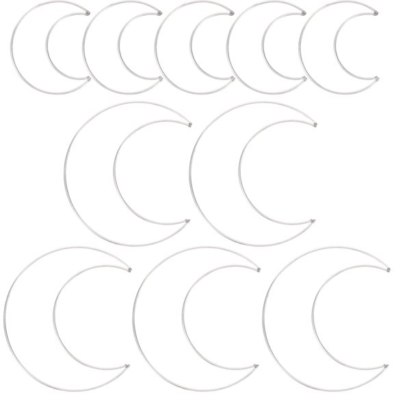Shuliwen 10 Metal Catcher Rings Moon-Shaped DIY Craft Tools