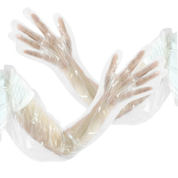 WASHWEPE Hand Protection PE Gloves Transparent 10 Pairs 31.5x4.7x0.08in