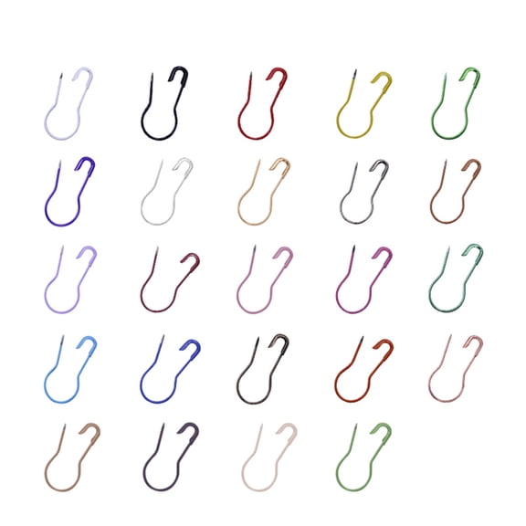 Shuliwen 100 Mixed Color Gourd Stitch Markers for Knitting & Crafting