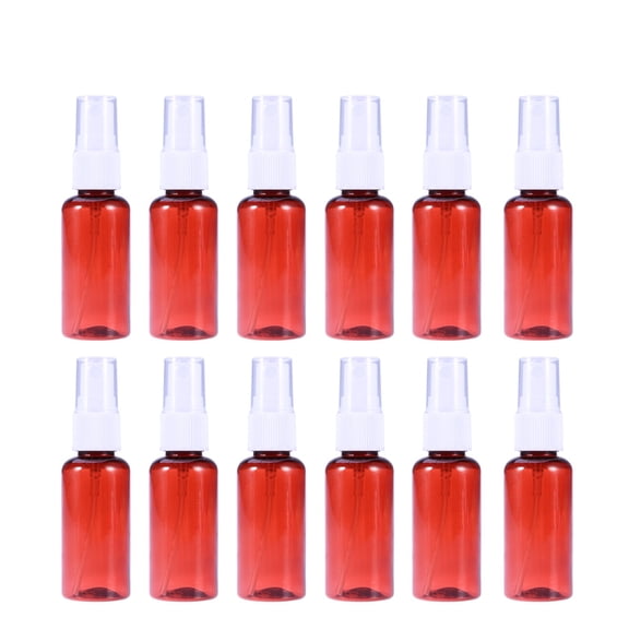 12pcs Multi Plastic Sprayer Bottles for Travel Use with Spring-loaded Button 30ml