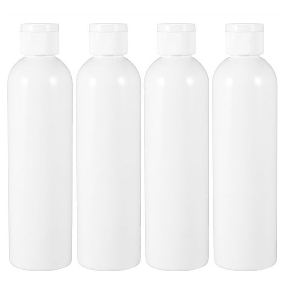 WASHWEPE Empty Plastic Bottles Storage Bottles White PET 4Pcs
