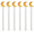 thumbnail image 1 of WASHWEPE Stir Sticks for Cocktails 6Pcs 4.7x0.6in Glass Transparent, 1 of 11