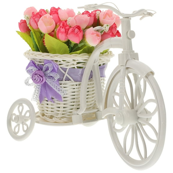 Shuliwen Bike Flower Pot Tricycle Planter Basket Vintage Decoration