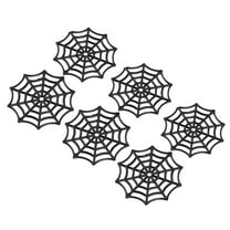 Shuliwen Black Glitter Spiderweb Spider Web Decoration (Black)