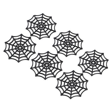 Shuliwen Black Glitter Spiderweb Spider Web Decoration (Black)