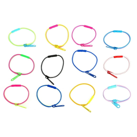 Shuliwen Bracelet For Party 12pcs Fashion Women Jewelry Wristband Zipper Bracelet Friendship Bracelet Accessory