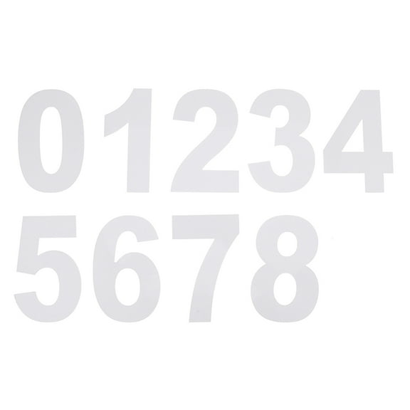 Shuliwen Cake Stencils Flat Templates 0-8 DIY Cake Cutting Mold (White)