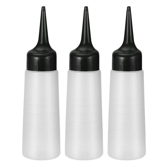 Shuliwen Hair Color Bottle Applicator, 3pcs, Angled Tip, 150ml Squeeze Bottle