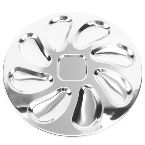 Shuliwen Home Oyster Stainless Steel Oysters Dinner Plate Slots Clam Oyster Serving Grilling