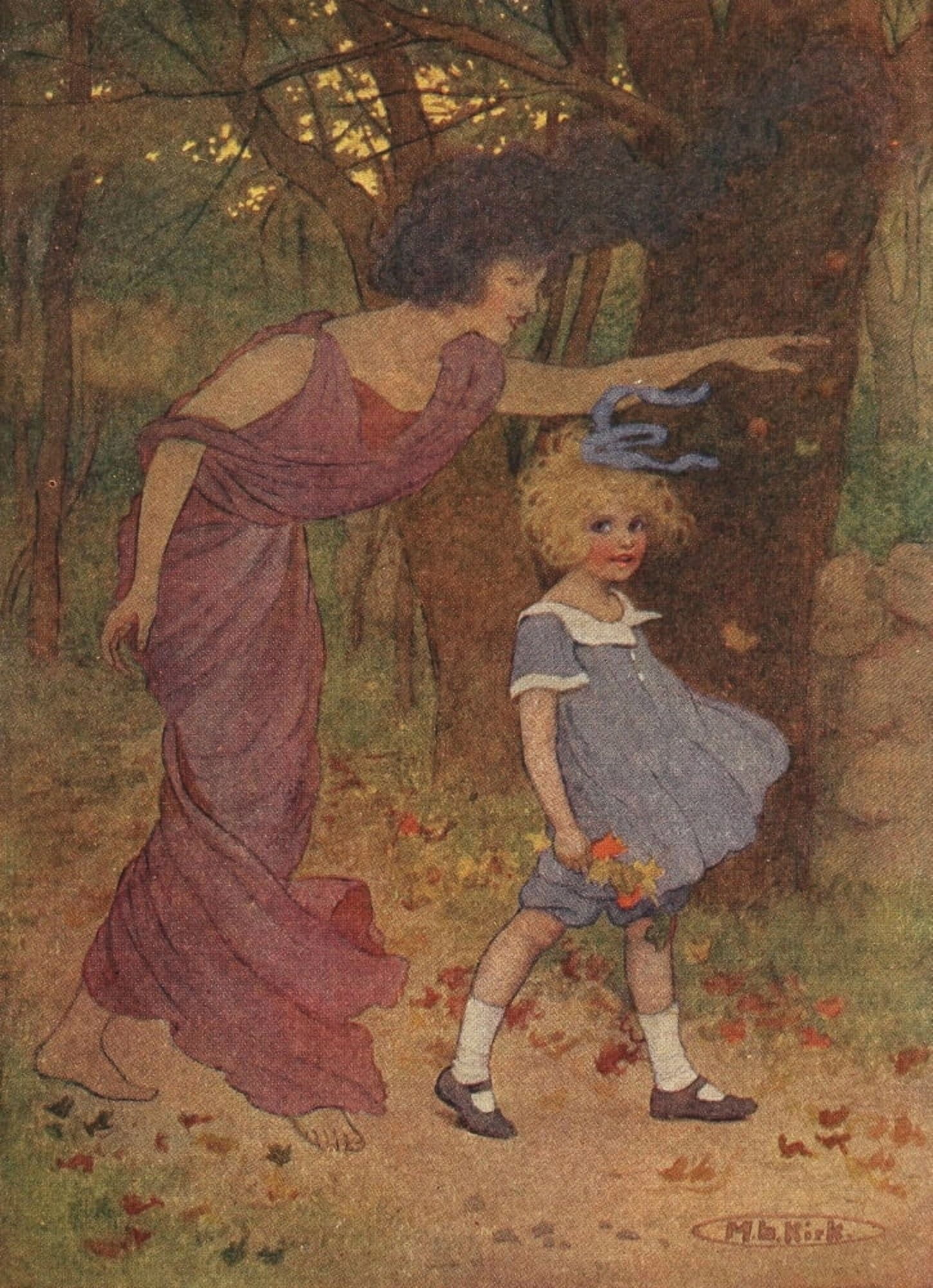 A Childs Garden of Verses 1919 Directions Canvas Art - Maria Kirk (24 x 36)