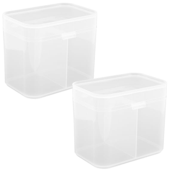 Shuliwen Makeup Pad Organizer Cotton Acrylic Storage Holder Box Cosmetic Pads Dispenser Container Facial Remover Polish Nail