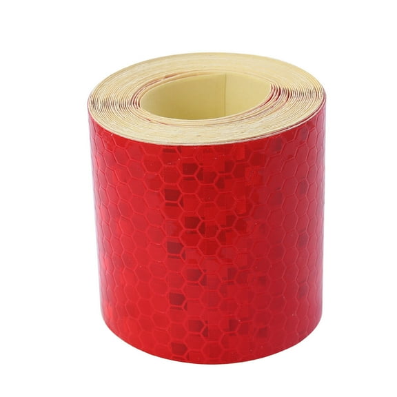 Shuliwen Reflective Tape Car Safety Reflective Glow In The Dark Warning Tape Reflective Strip(Red)