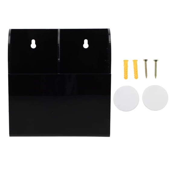 WASHWEPE Desktop Remote Holder Remote Controller Storage Box Black 1Set 5.7x5.3in