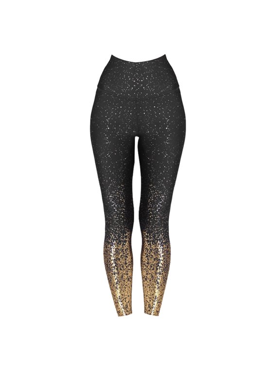 Yoga Leggings High Waisted Sequin 7/8 Length Leggings