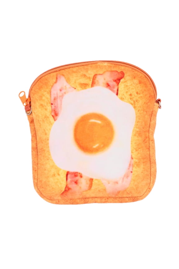 crossbody bag 1pc Toast Shape Change Purse Chain Pouch Crossbody Trendy Bag (Bacon and Egg)