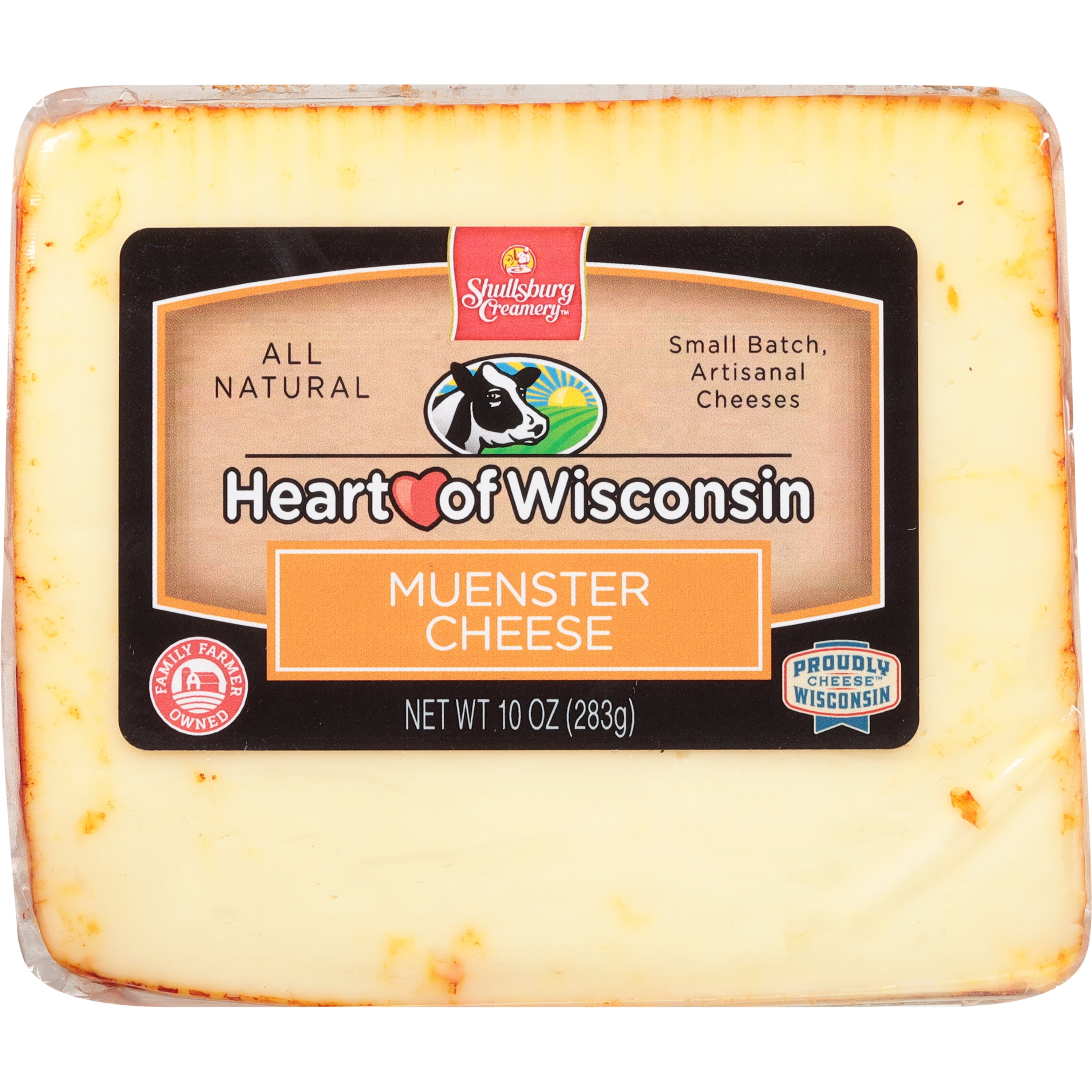 Shullsburg Creamery Block Muenster Cheese 10 oz. Mild Flavor
