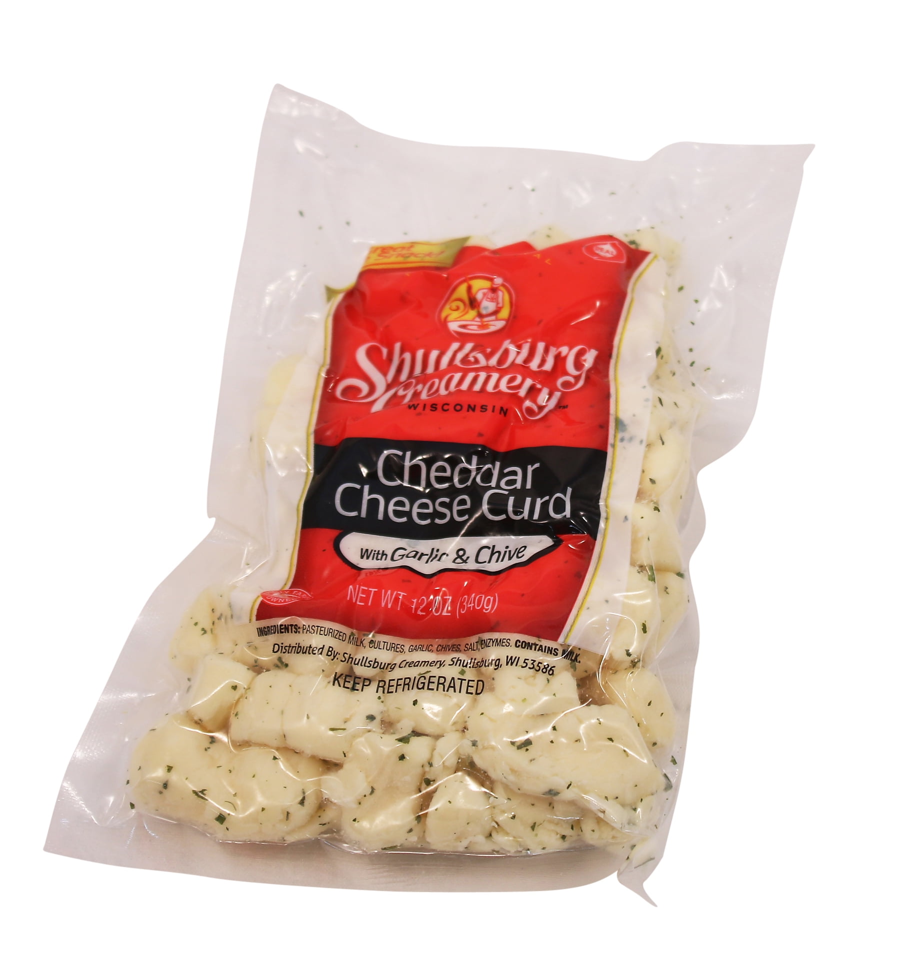 Shullsburg Creamery Garlic and Chive Cheddar Cheese Curd, 12 oz