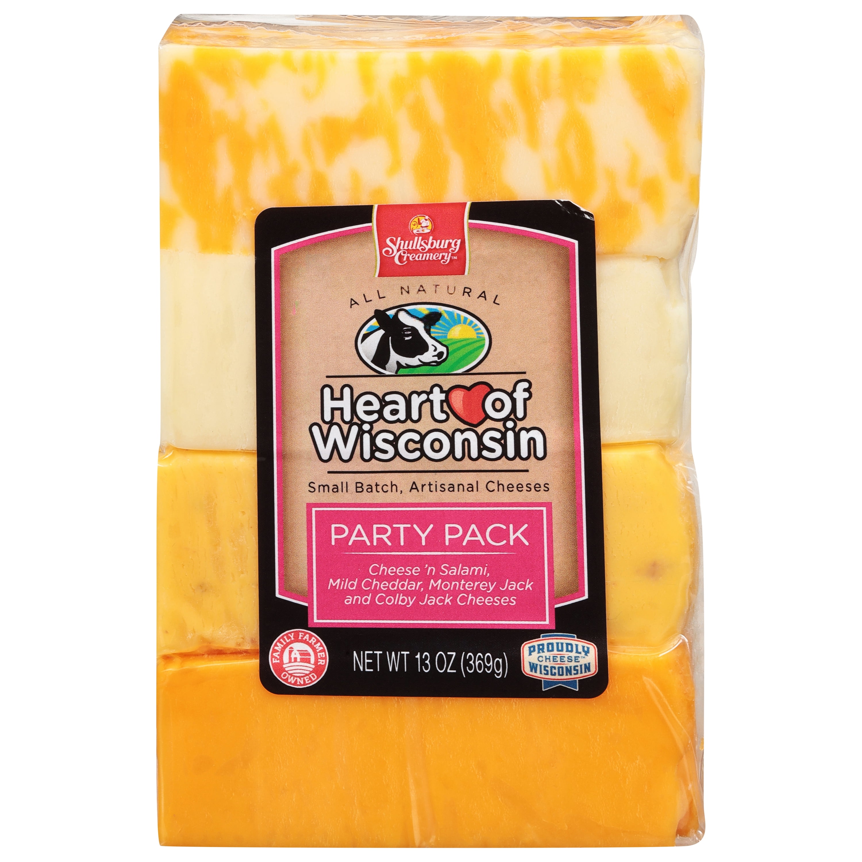 Shullsburg Creamery Party Pack Cheese 13 oz. (Cheddar, Monterey Jack